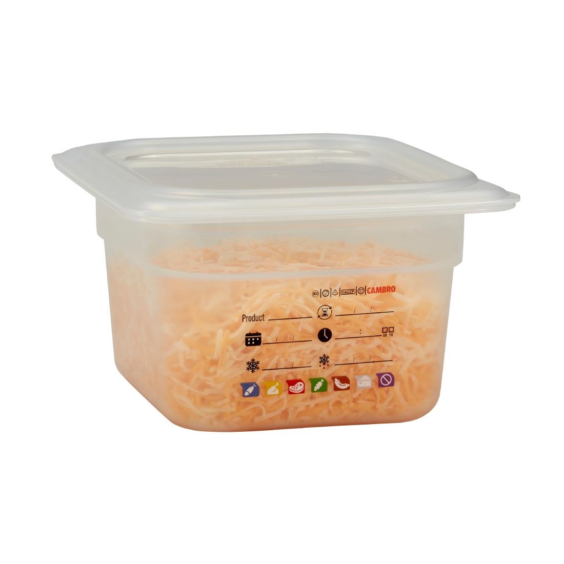 Cambro Safetrak IML Polypropylene Food Storage Container 1-6 GN 100mm (JN516)