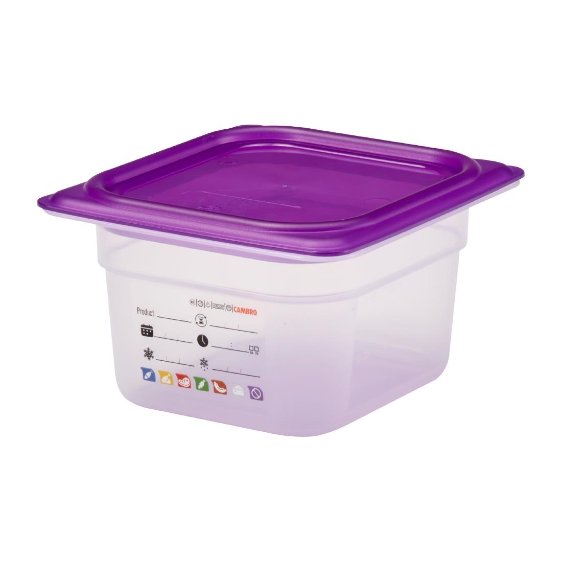 Cambro Safetrak IML Polypropylene Food Storage Container 1-6 GN 100mm (JN516)
