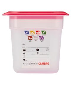 Cambro Safetrak IML Polypropylene Food Storage Container 1-6 GN 150mm (JN517)