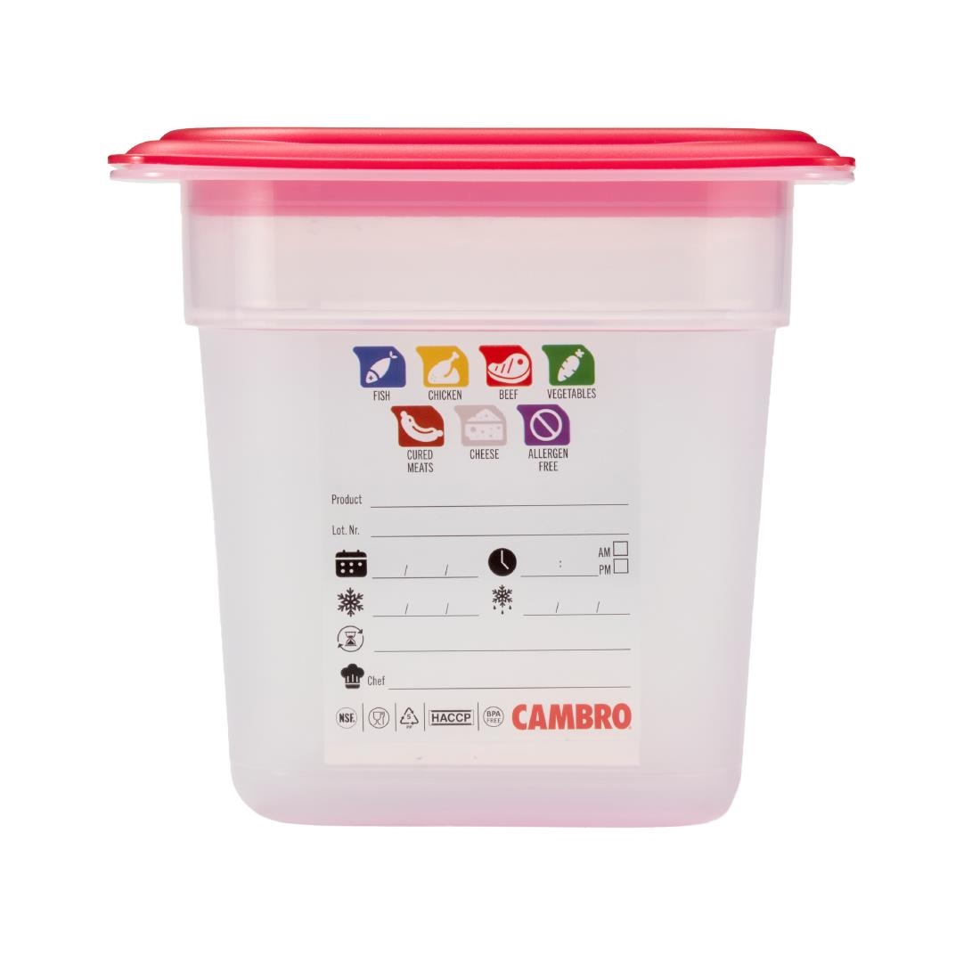 Cambro Safetrak IML Polypropylene Food Storage Container 1-6 GN 150mm (JN517)