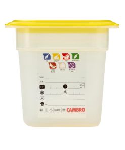 Cambro Safetrak IML Polypropylene Food Storage Container 1-6 GN 150mm (JN517)