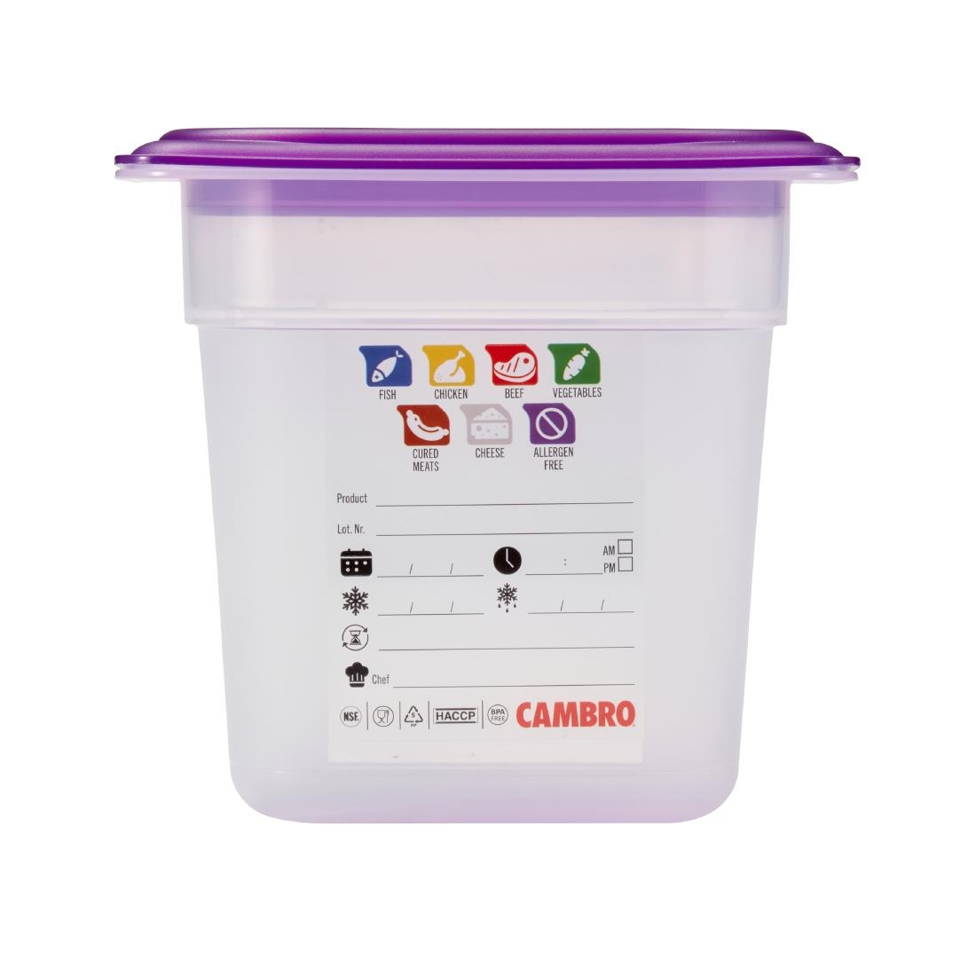 Cambro Safetrak IML Polypropylene Food Storage Container 1-6 GN 150mm (JN517)