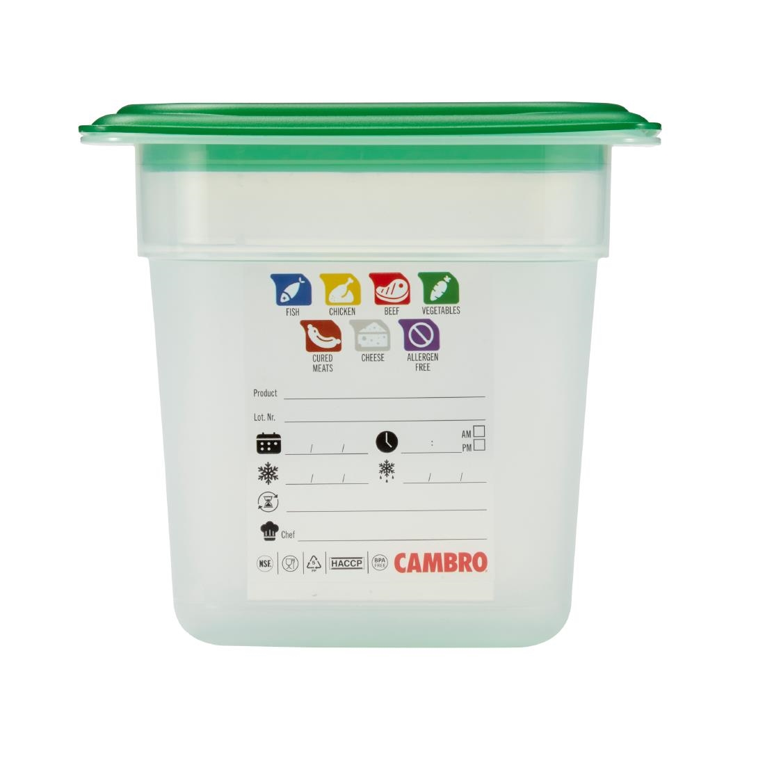Cambro Safetrak IML Polypropylene Food Storage Container 1-6 GN 150mm (JN517)