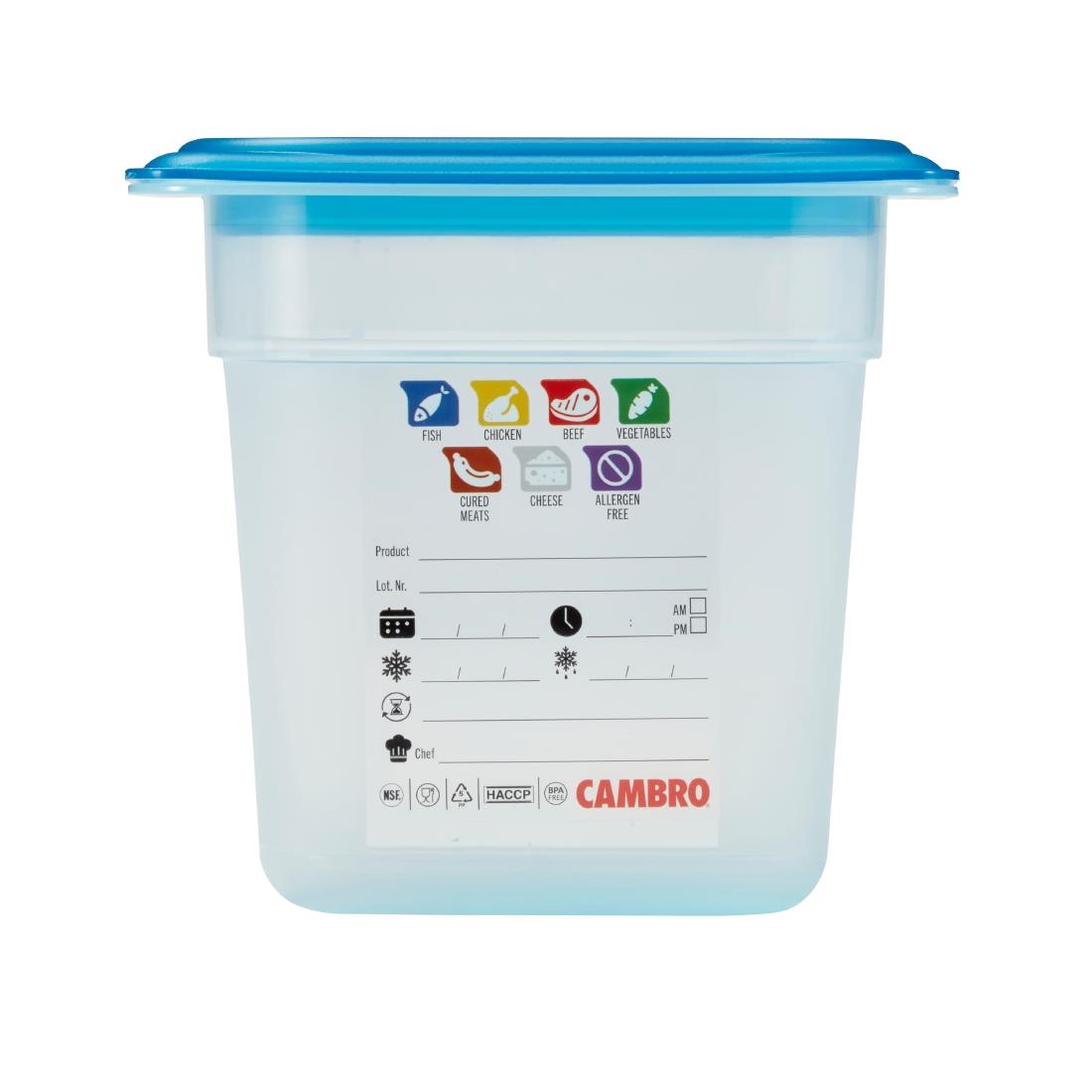 Cambro Safetrak IML Polypropylene Food Storage Container 1-6 GN 150mm (JN517)