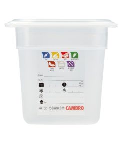 Cambro Safetrak IML Polypropylene Food Storage Container 1-6 GN 150mm (JN517)