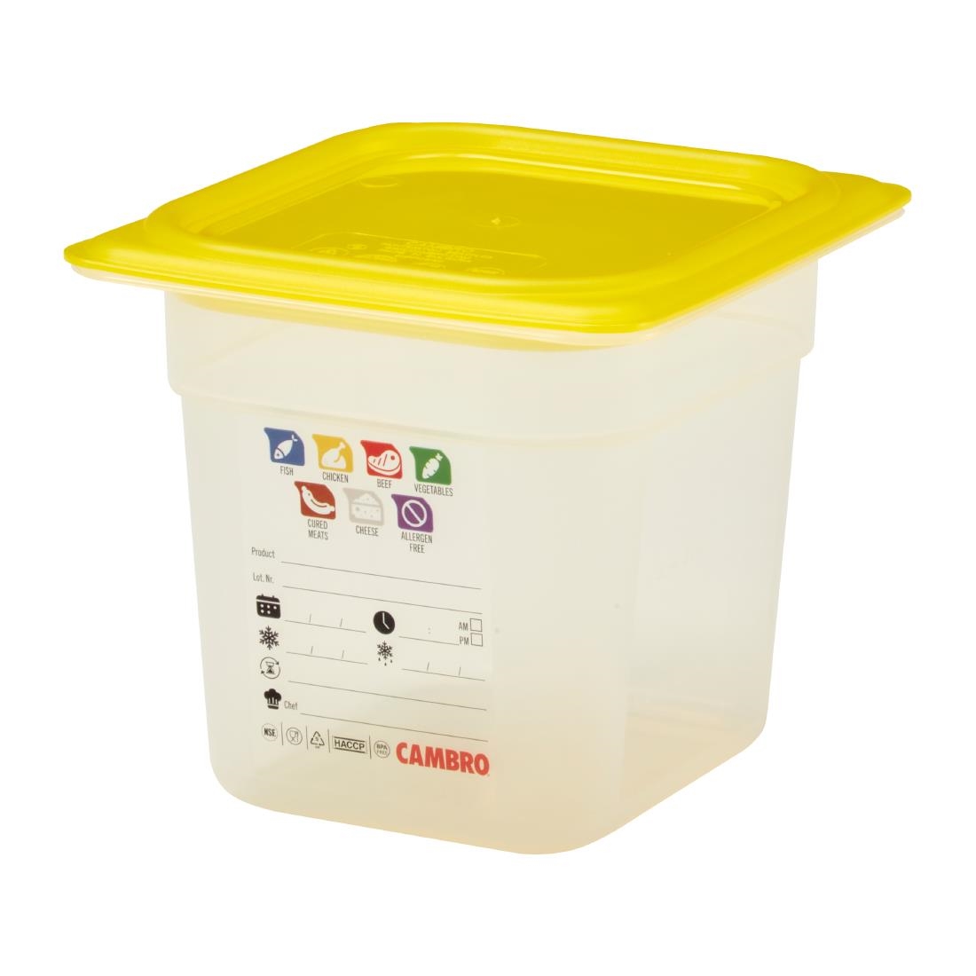 Cambro Safetrak IML Polypropylene Food Storage Container 1-6 GN 150mm (JN517)