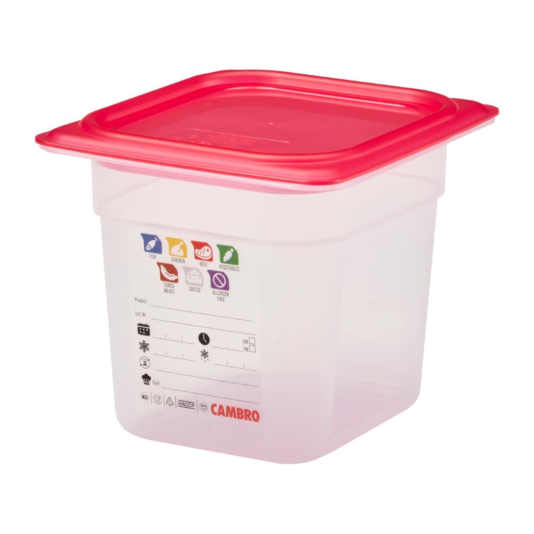Cambro Safetrak IML Polypropylene Food Storage Container 1-6 GN 150mm (JN517)