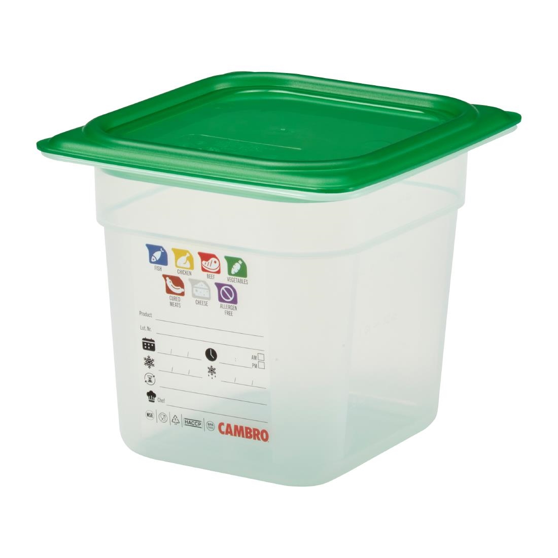 Cambro Safetrak IML Polypropylene Food Storage Container 1-6 GN 150mm (JN517)