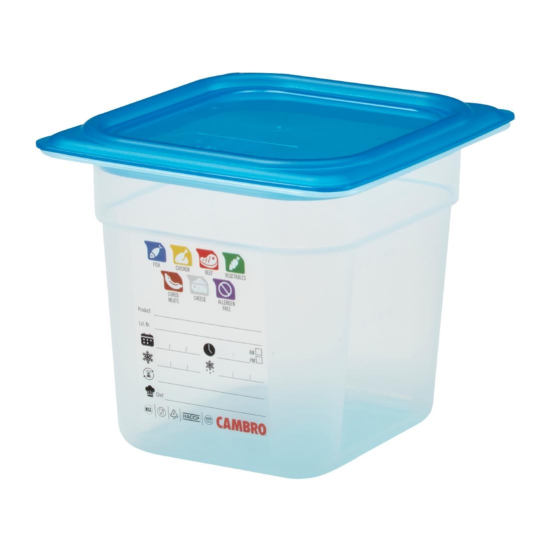 Cambro Safetrak IML Polypropylene Food Storage Container 1-6 GN 150mm (JN517)