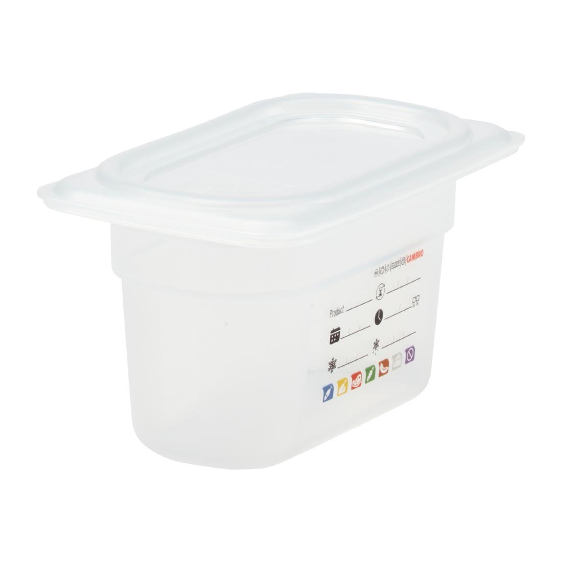 Cambro Safetrak IML Polypropylene Food Storage Container 1-9 GN 100mm (JN519)