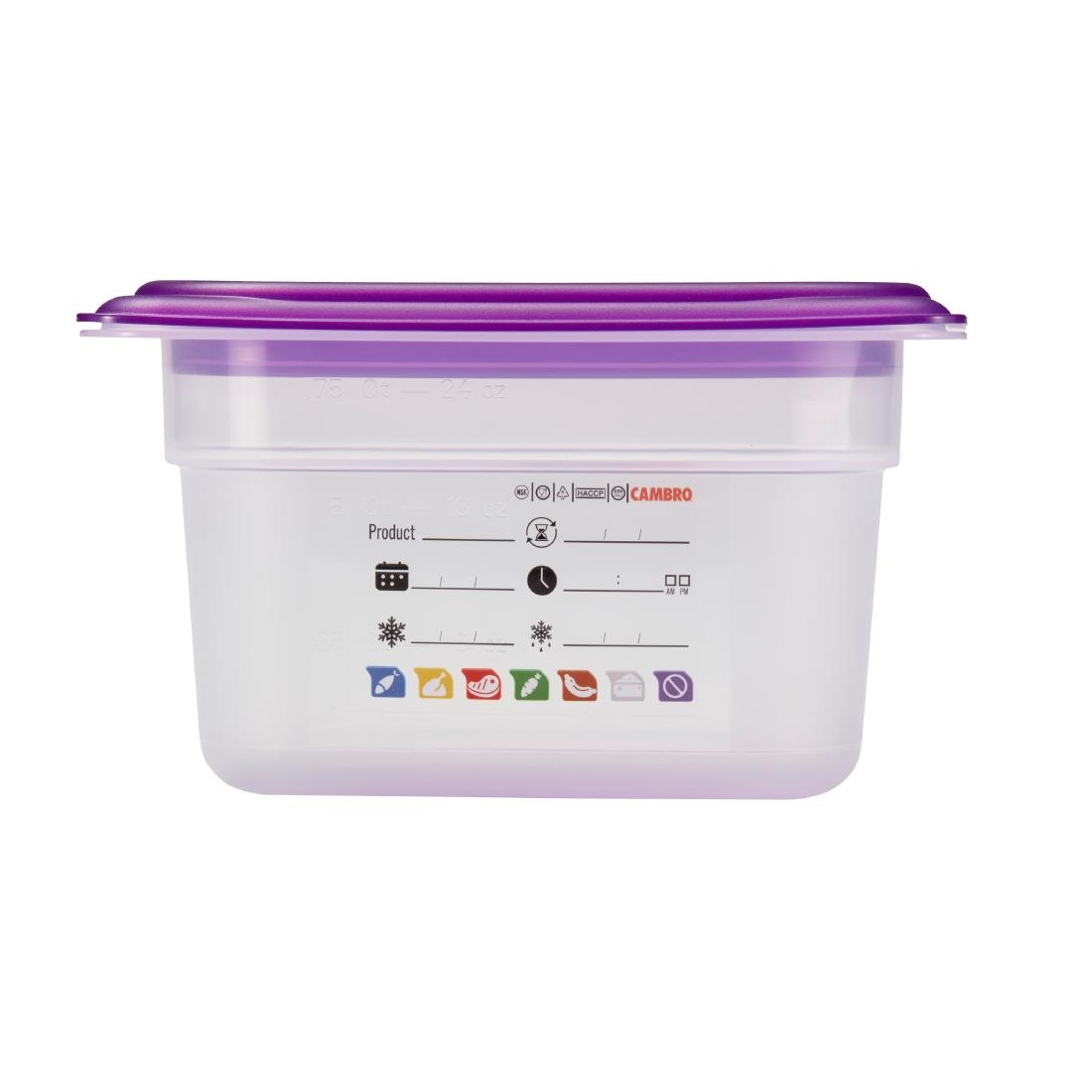 Cambro Safetrak IML Polypropylene Food Storage Container 1-9 GN 100mm (JN519)