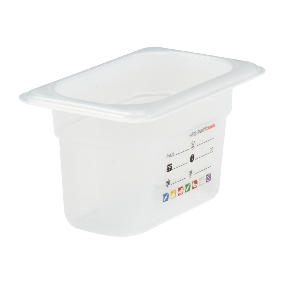 Cambro Safetrak IML Polypropylene Food Storage Container 1-9 GN 100mm (JN519)