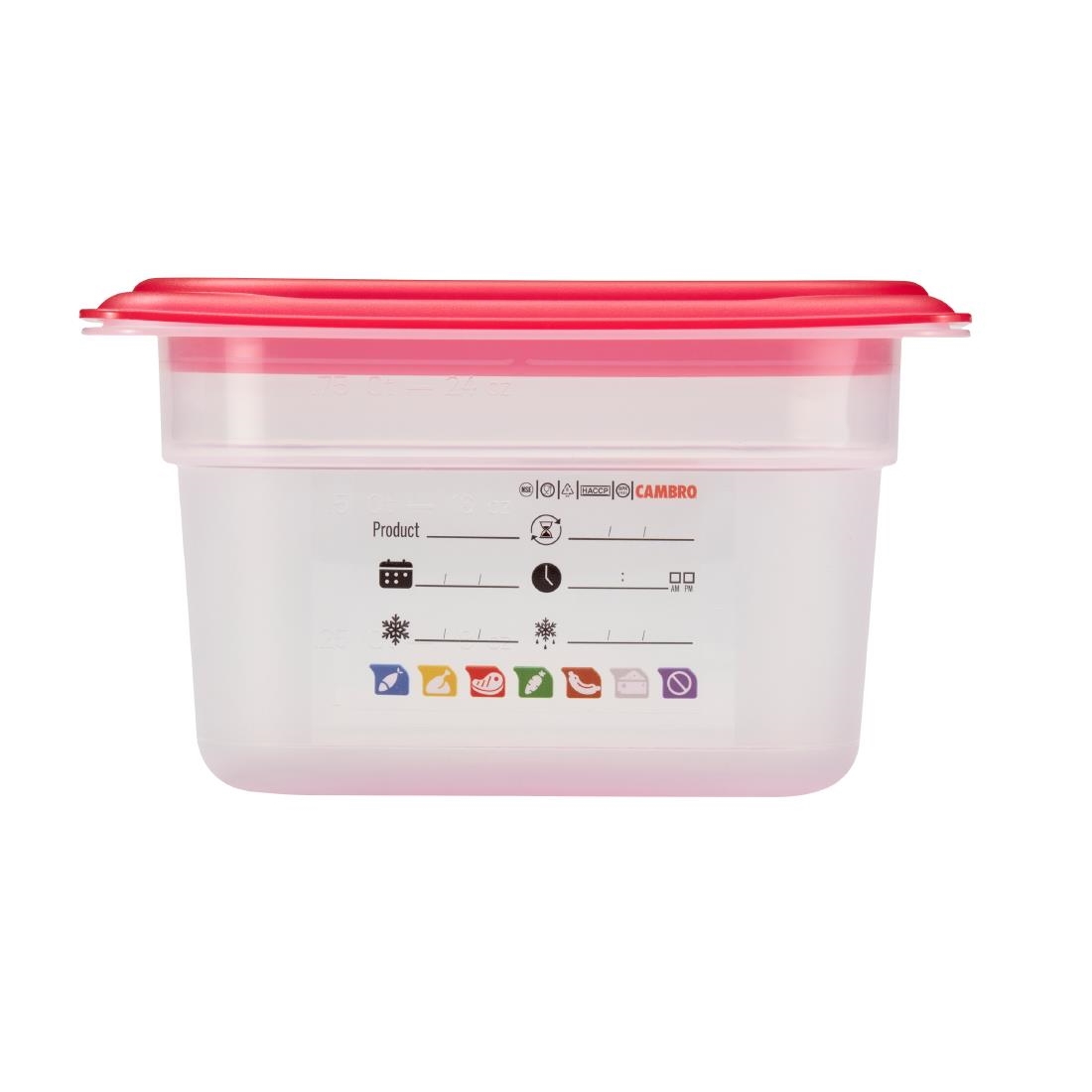 Cambro Safetrak IML Polypropylene Food Storage Container 1-9 GN 100mm (JN519)