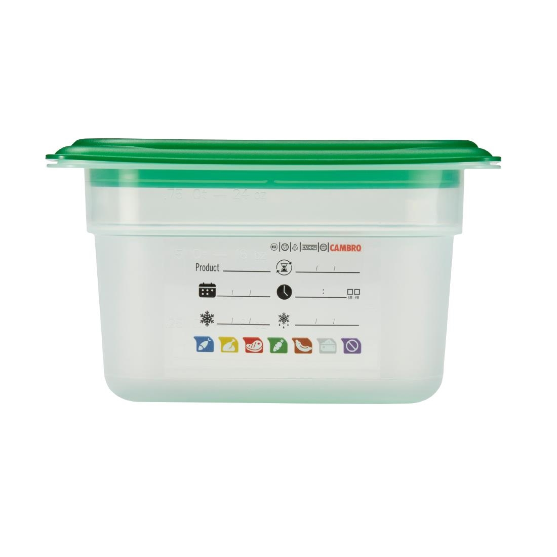 Cambro Safetrak IML Polypropylene Food Storage Container 1-9 GN 100mm (JN519)