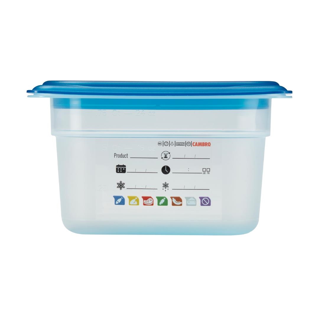 Cambro Safetrak IML Polypropylene Food Storage Container 1-9 GN 100mm (JN519)
