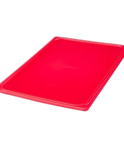 Cambro Safetrak IML Polypropylene Seal Lid Red 1-1 GN (JN524)