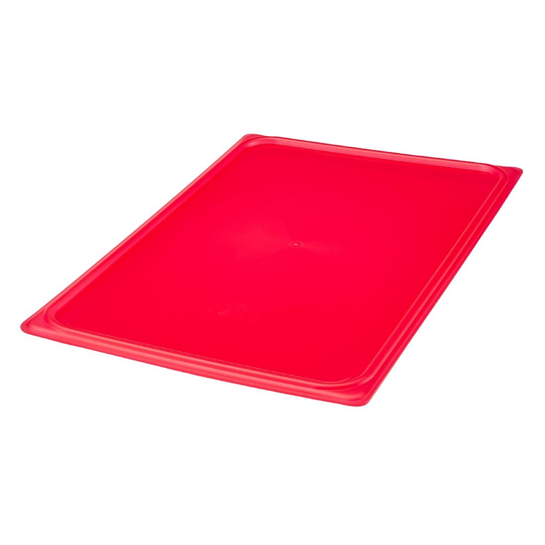 Cambro Safetrak IML Polypropylene Seal Lid Red 1-1 GN (JN524)
