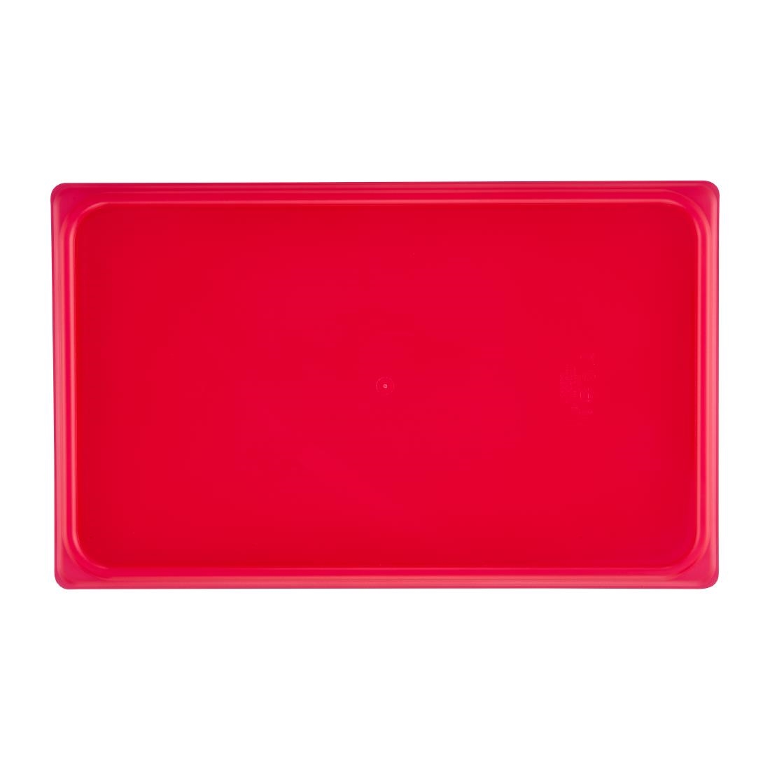 Cambro Safetrak IML Polypropylene Seal Lid Red 1-1 GN (JN524)
