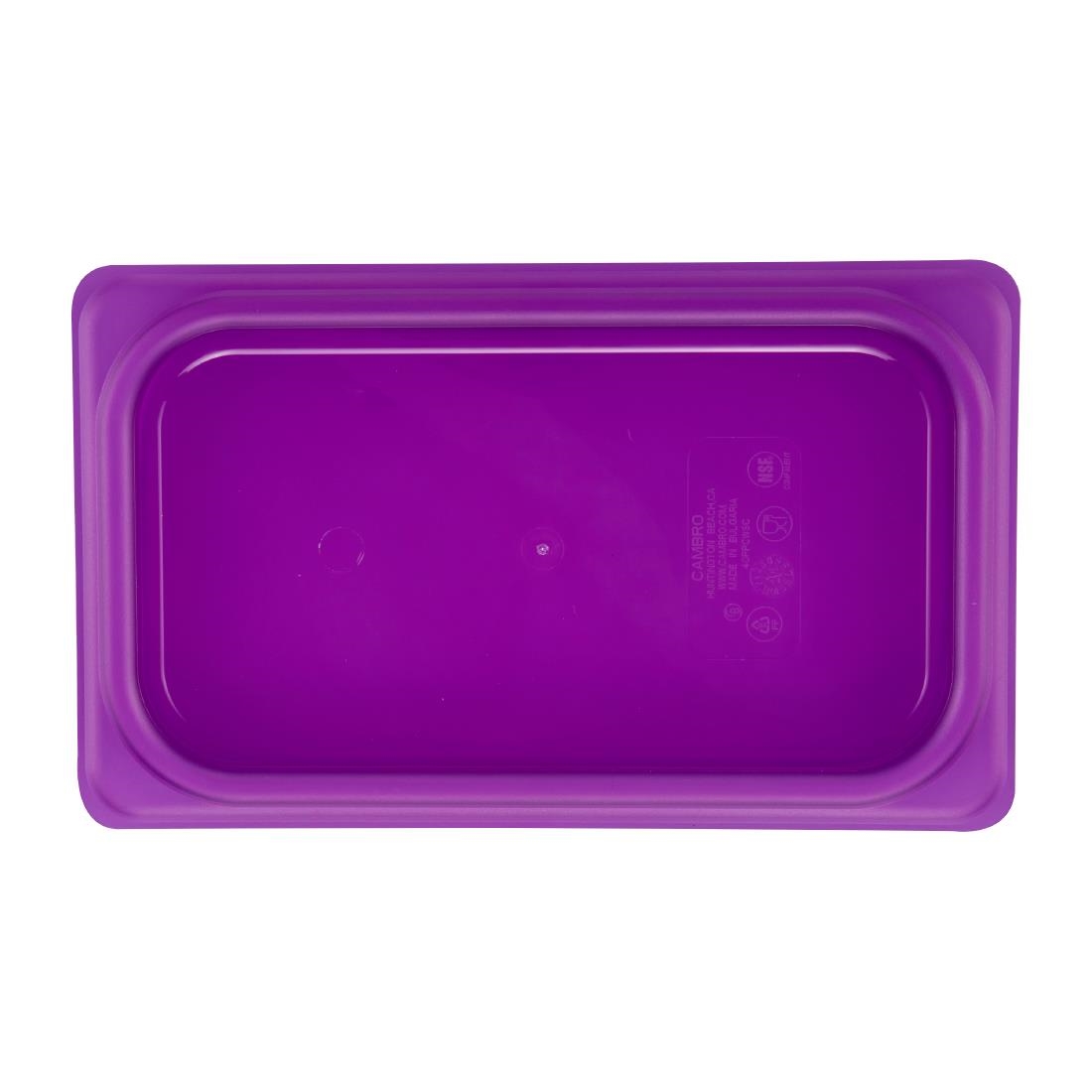 Cambro Safetrak IML Polypropylene Seal Lid Purple 1-4 GN (JN538)