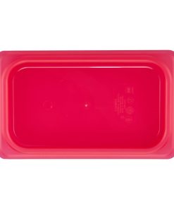Cambro Safetrak IML Polypropylene Seal Lid Red 1-4 GN (JN542)