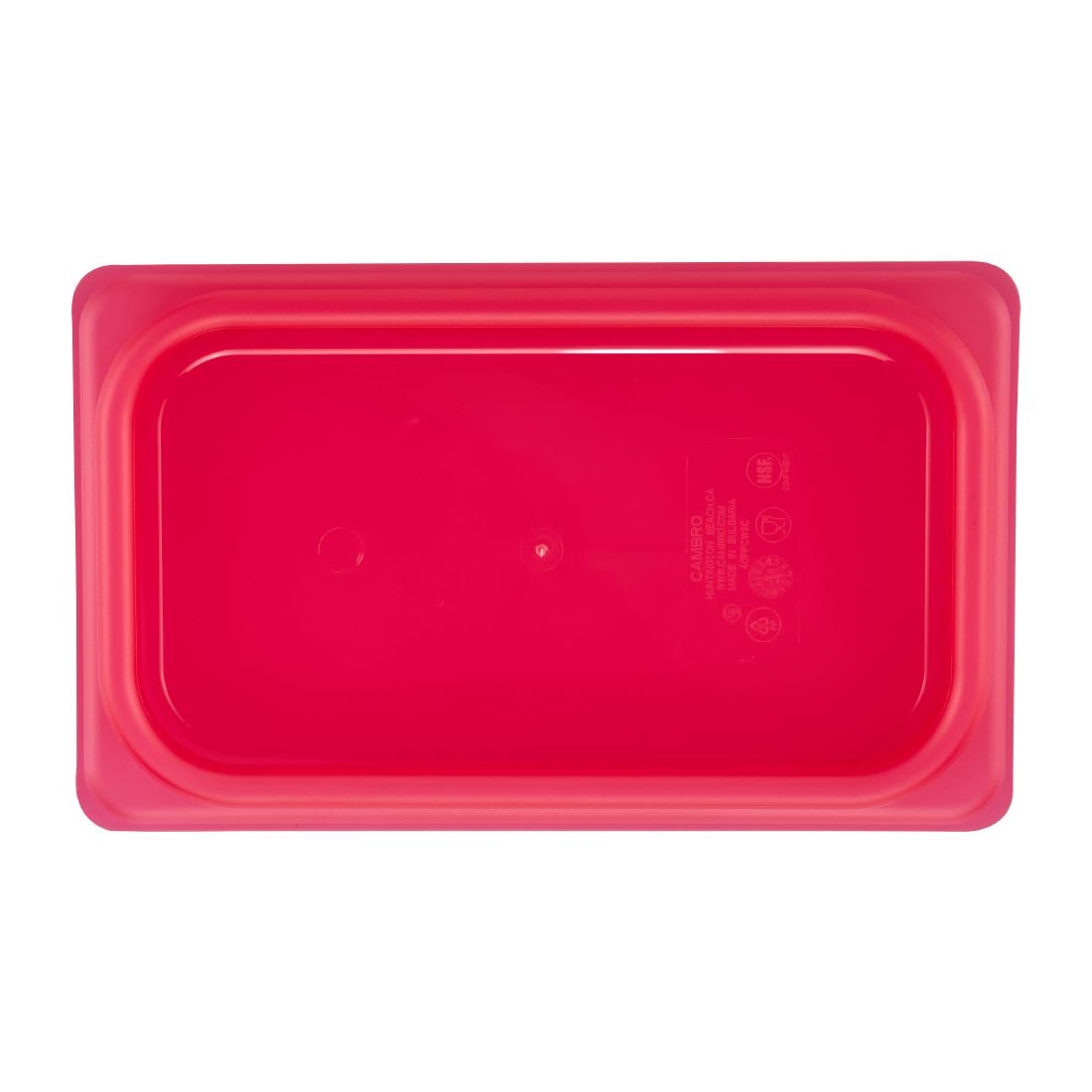 Cambro Safetrak IML Polypropylene Seal Lid Red 1-4 GN (JN542)