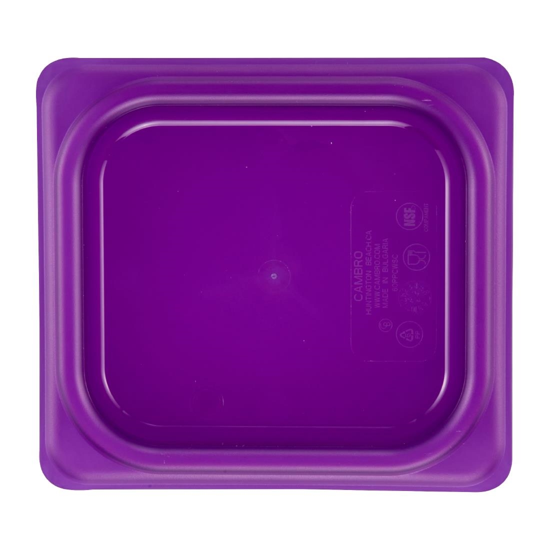 Cambro Safetrak IML Polypropylene Seal Lid Purple 1-6 GN (JN544)