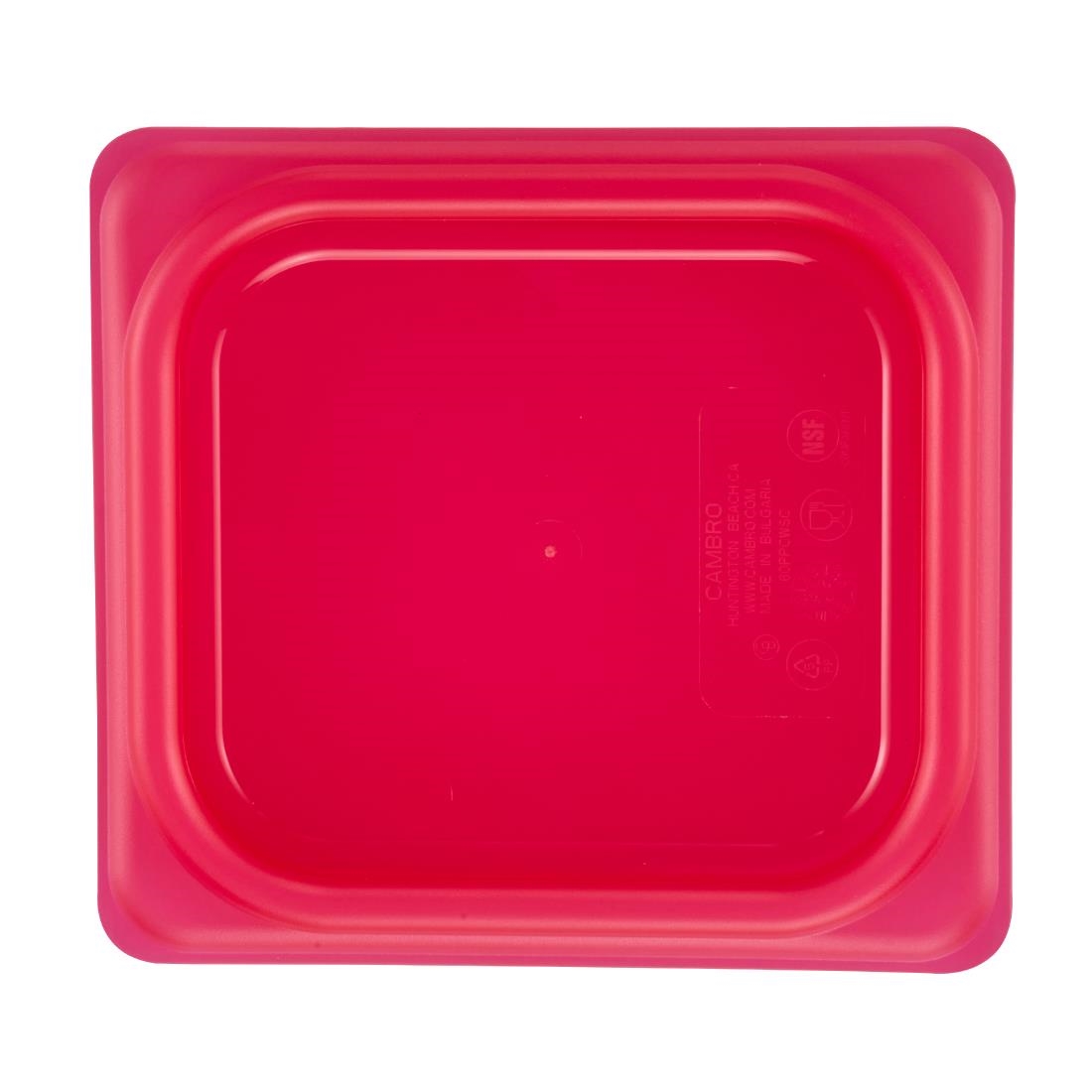 Cambro Safetrak IML Polypropylene Seal Lid Red 1-6 GN (JN548)