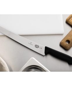 Victorinox Serrated Curved Blade Pastry Knife Black  26cm (JN593)