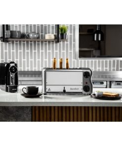 Rowlett Esprit 4 Slot Toaster Chrome with Duraheat Elements and Sandwich Cage (HW911)