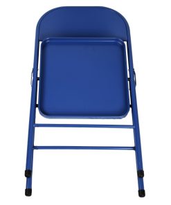 Bolero Metal Folding Chairs Blue 4 Pack (JD497)