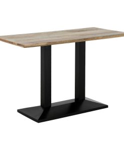 Bolero Loft Rectangle Dining Table with Wooden Top (JE894)