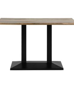 Bolero Loft Rectangle Dining Table with Wooden Top (JE894)