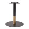 Boston Sleek Large Round Dining Table Base Black and Gold (JK471)