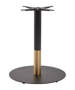 Boston Sleek Large Round Dining Table Base Black and Gold (JK471)