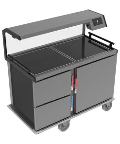 Falcon Meal Delivery Trolley with Oven Fridge and Plate Warmer F2HRP (JM896)