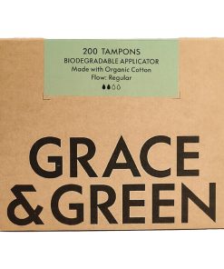 Grace and Green Organic Cotton Applicator Tampons Regular 200 Pack (JN481)