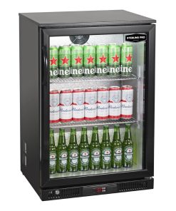 Sterling Pro Green Single Door Outdoor Bottle Cooler Black SP1LO-OUT-BK (JP012)