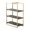 WNK Cake Stand 3-Tier Mirror Gold and Black Inserts (JP052)