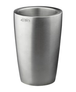Elia Insulated Curved Bottle Cooler Satin Steel 130mm (JP344)