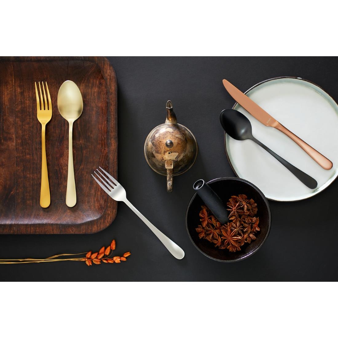 Amefa Austin Dessert Knives Copper PVD 12 Pack (JP441)