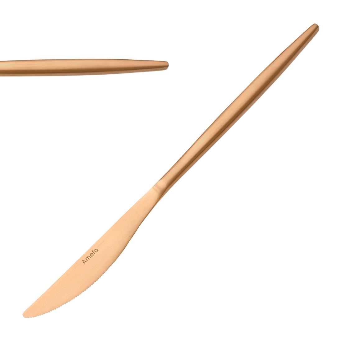 Amefa Soprano Copper Dessert Knives 12 Pack (JP457)