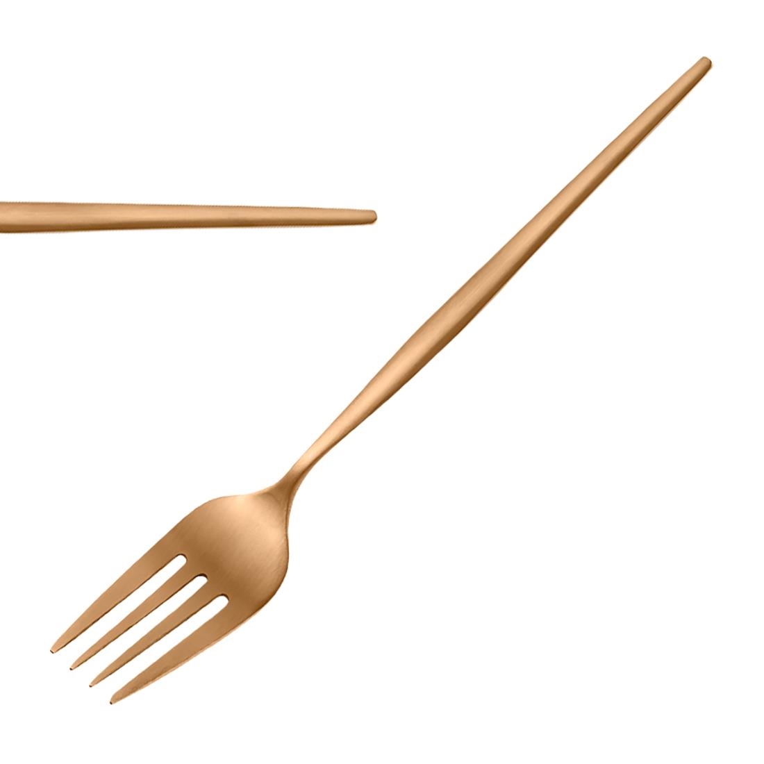 Amefa Soprano Copper Cake Forks 12 Pack (JP460)