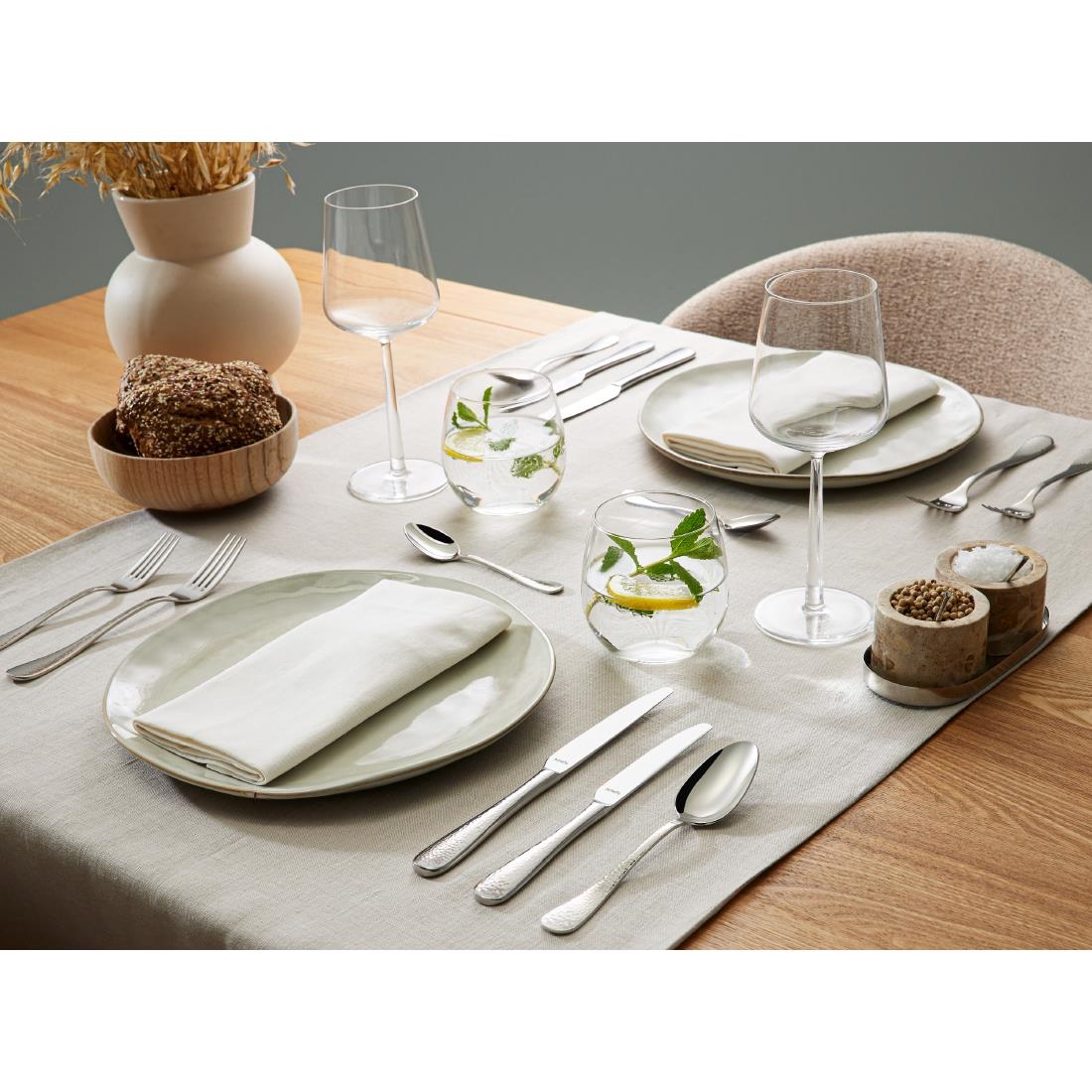 Amefa Sierra Hammered Table Forks 12 Pack (JP484)