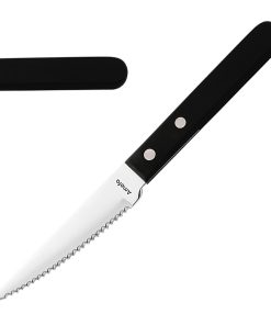 Amefa 2 Rivet Steak Knives Black 12 Pack (JP494)