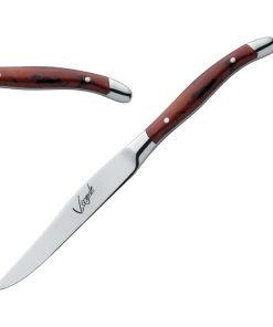 Amefa Virgule Steak Knives Brown 12 Pack (JP497)
