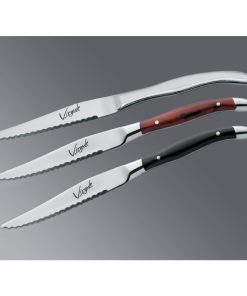 Amefa Virgule Steak Knives Brown 12 Pack (JP497)