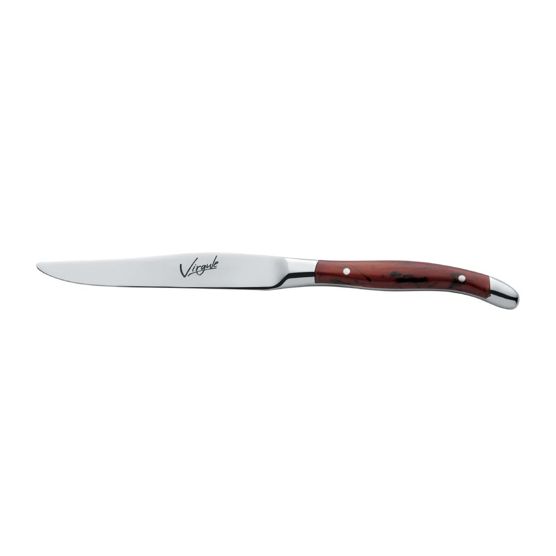 Amefa Virgule Steak Knives Brown 12 Pack (JP497)