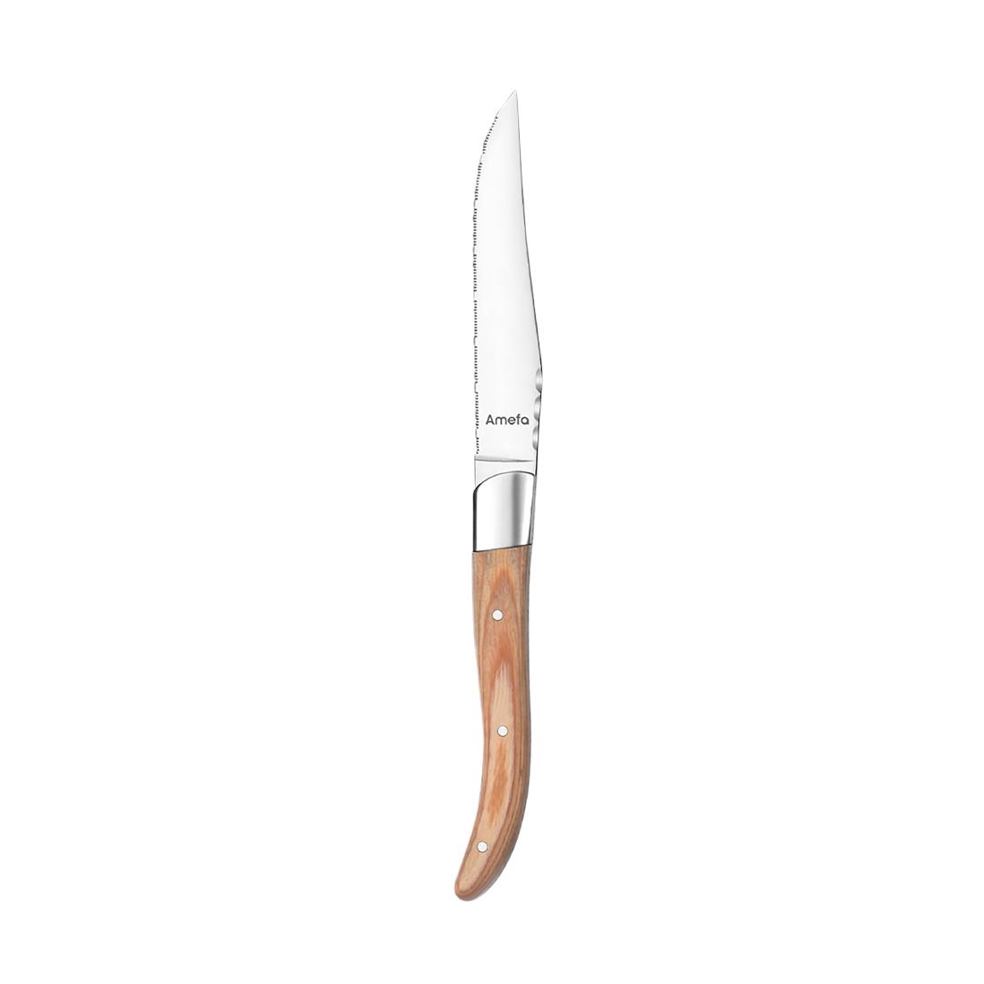 Amefa Royal Steak Knives Light Wood 6 Pack (JP499)