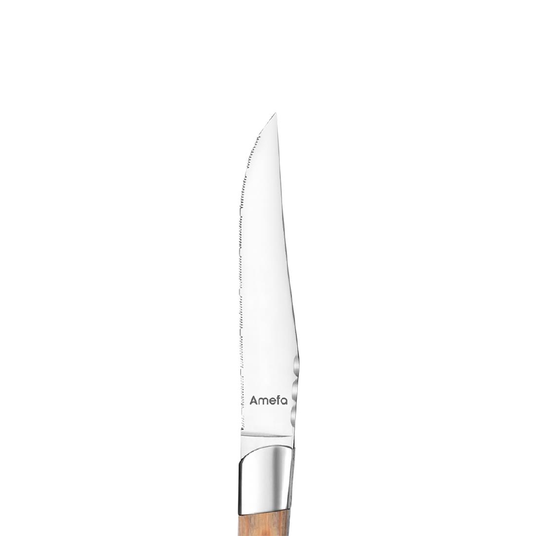 Amefa Royal Steak Knives Light Wood 6 Pack (JP499)