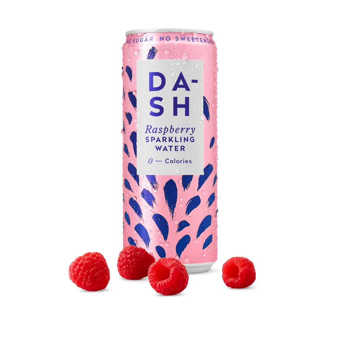 DASH Raspberry Sparkling Water 330ml 12 Pack (KA777)